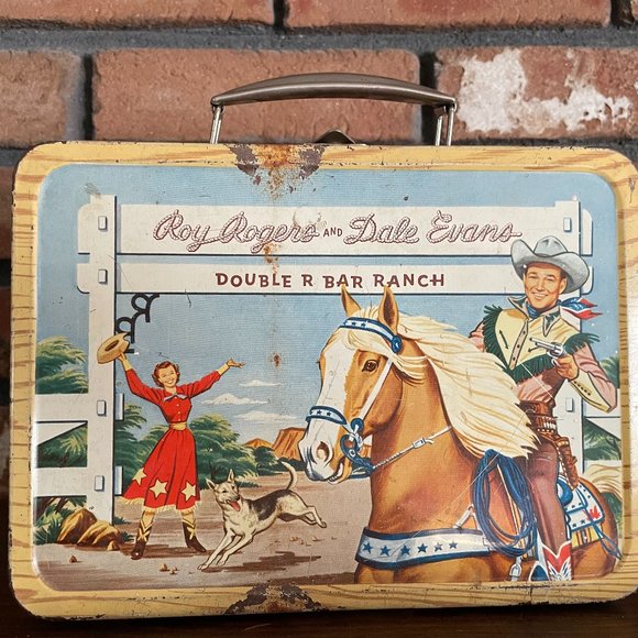 Thermos Other - Vintage 1950s Roy Rogers & Dale Evans Double R Bar Ranch Lunchbox No Thermos